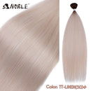 Noble Bundles Extensions 36 inch Yaki Straight Hair Bundles Ombre Brown Synthetic Hair Long Extensions Hair Synthetic Wefts