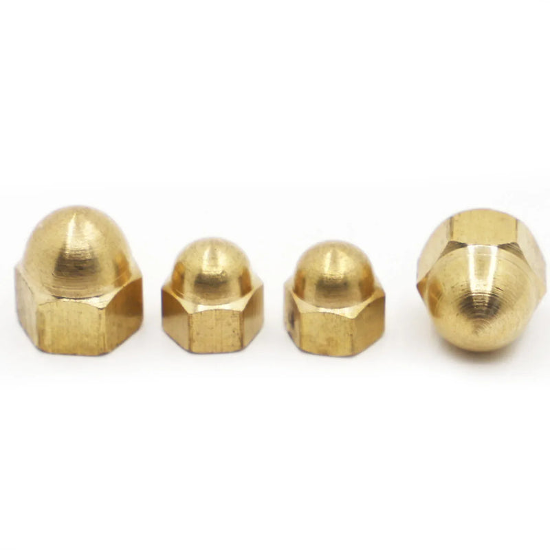 DIN1587 Copper Cap Hex Nuts Decorative Dome Head Cover Semicircle Brass Acorn Nut M3 M4 M5 M6 M8 M10 M12