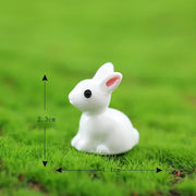 50 Stück Mini-Kaninchenfigur Osterhasenfigur Kaninchen Miniaturfiguren Ornament Mikro-Landschaft Puppenhaus Dekor Diy Handwerk