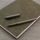 classical Metal Fountain Pen carve art gift F Nib gray Business Office School Supplies Writing