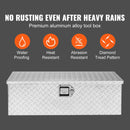 SucceBuy Heavy Duty Aluminum Truck Bed Tool Box Plate Tool Box with Side Handle Lock Keys Storage Tool Box  for PickupTruck Bed