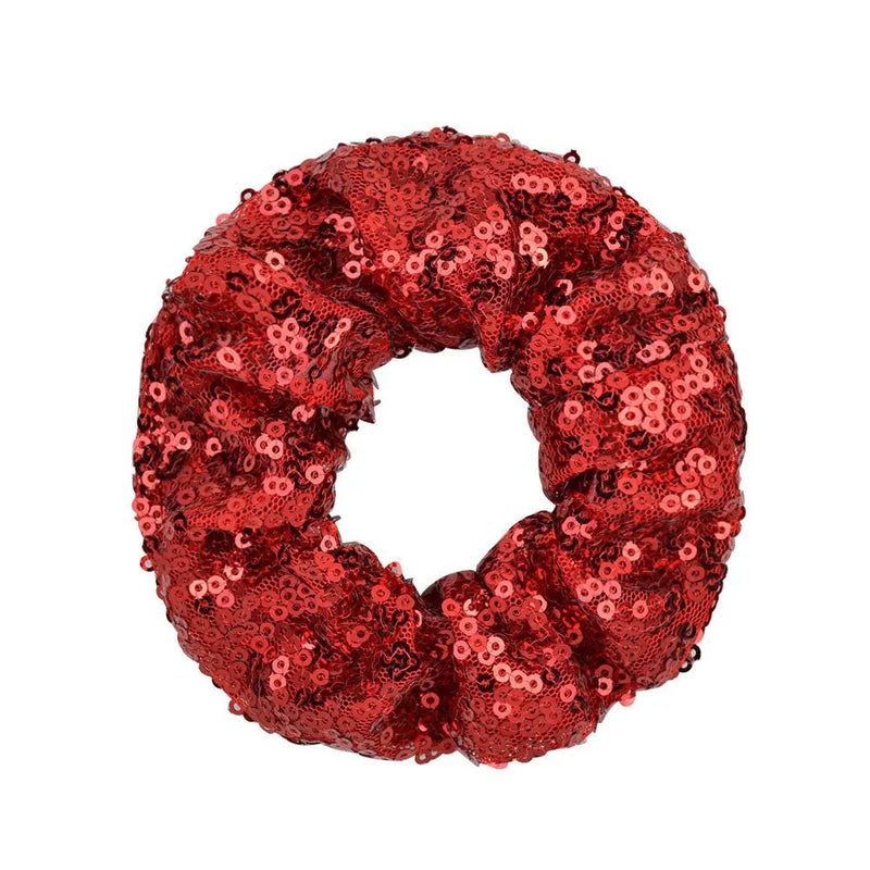 Christmas Party Sequin Hair Scrunchies Women Hair Accessories Scrunchies Elastic Hair Ties Rope Ponytail Holder Hairbands