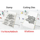 Birthday Cake Cute Frog Fox Animals Cutting Dies and Clear Stamps Bottle Thank You Words Dies For DIY Scrarpbooking Paper Craft