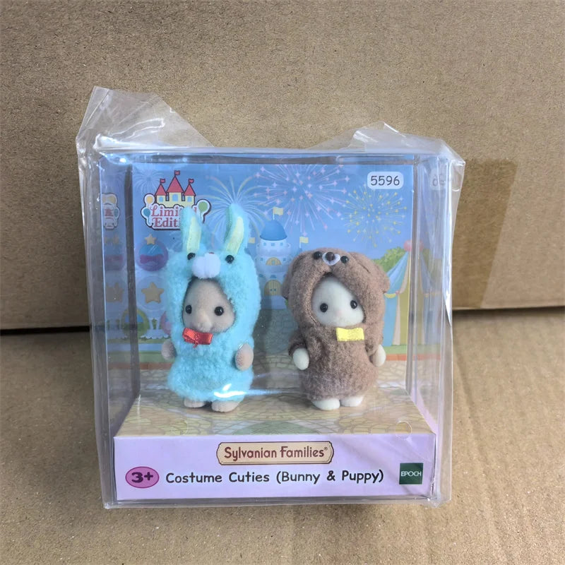 A Set Sylvanian Families Anime Girl Figures Baby Raincoat Easter Fruit Kawaii Cute Room Decoration Christmas Gift For Kid Toys
