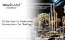 10Pcs Acrylic Candelabra 10 Arm Clear Candle Holder Wedding Table Centerpiece Home Decoration