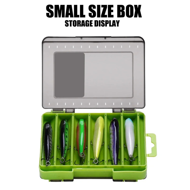 1 Pc Fishing Tackle Box 12 Compartments Fishing Accessories Lure Hook Storage Case Double Sided Fishing Tool Organizer Boxes