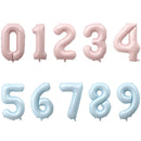 32/40inch Light Pink Blue number balloons Foil Balloon Birthday Balloons Party Baloon 0 1 2 3 4 5 6 7 8 9 globos Balls