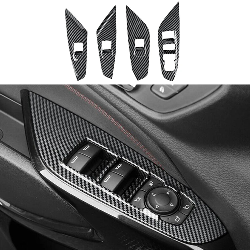 Carbon Fiber Black Car Console Gear Shift Head Trim Panel Air Condition Outlet For Chevrolet Trax 2024+ Interior Accessories