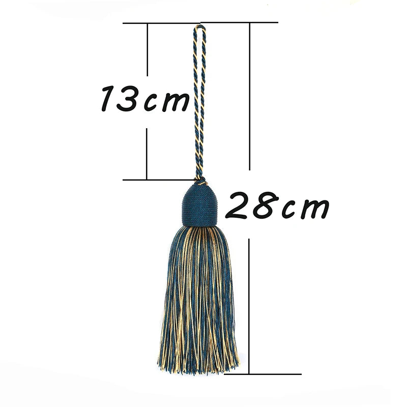 2Pcs Hanging Rope Tassels Sewing Bang Silk Fringe Trim Key Tassel for DIY Curtain Accessories Home Decoration Fringe Bag Gift