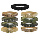 130cm Unisex Stretch Canvas Belt Quick Release Machine Washable Fashionable Braided Design Army Accessory Hunting Tactical Belts