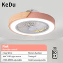 Bedroom ceiling fan light, intelligent voice invisible ceiling fan light, dining room home use Nordic macaron electric fan penda