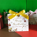 5/10Pcs Christmas Gift Box with Handle Christmas Decoration Cardboard Candy Dragee Box for New Year Dinner Table Party Supplies