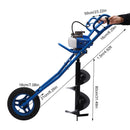 63CC Hole Punch Ground Drill Pit Digger 2.2KW Gasoline Hand Push Agriculture Forestry  Digging Machine Two Color Available