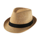 Straw Sun Hat Mens Womens Casual Breathable Cowboy Wide Brim Jazz Hat Sun Protection Fashion Beach Caps Summer