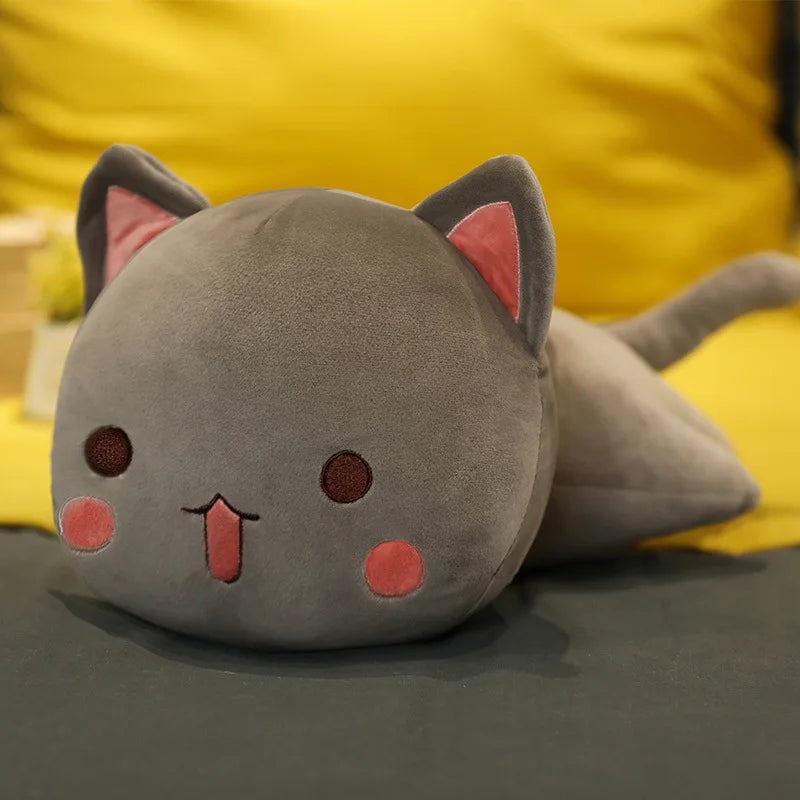 30/50/ 65cm Cute Mitao Cat Plush Toy Lying Cat Stuffed Doll Cute Animal Kitten Pillow Soft Cartoon Cushion Kids Christmas Gift