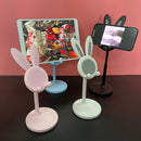 Adjustable Cartoon Bunny Ear Phone Stand Cute Rabbit Universal Tablet Holder Desktop Retractable Organizer For Home Office Decor