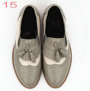 Flats Casual Shoes Women's Spring Autumn Genuine Leather Color Matching Tassel Loafers Oxford Shoes For Women Custom Shoes