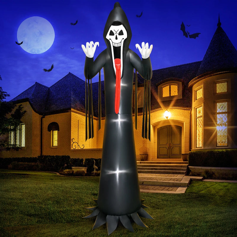 240cm 270cm Halloween Home Outdoor Decoration Arch Door Scary Ghost Pumpkin Witch Blow Up Halloween Party Decor Prop