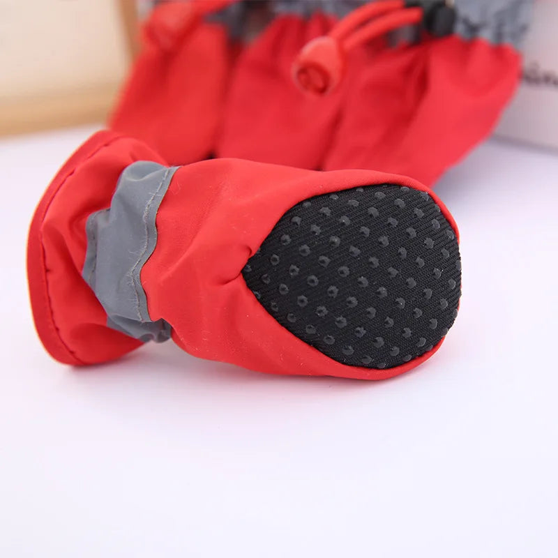 New 4pcs/set Waterproof Pet Dog Shoes Chihuahua Anti-slip Rain Boots For Small Cats Dogs Puppy Wear-resistant Dog Pet Booties