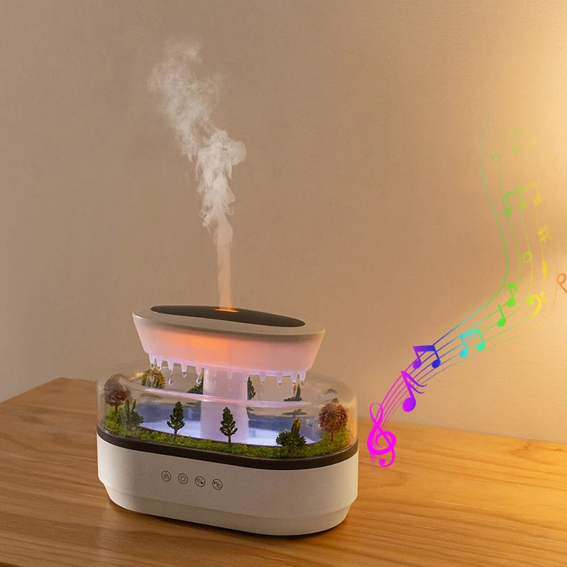 New Raindrop Aroma Diffuser with Greenery Landscape Humidification and Aromatherapy Function Suitable for Home Office Use