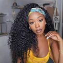 Jerry Curly Half Wig Human Hair Brazilian Deep Wave Curly Half Wig Human Hair 3 IN 1 Seamless Clip Ins Flip Over Drawstring Half Wig 200% Density Full Machine Made for Women Ready to Wear On Clearance Sale Pre Plucked Wig Par