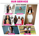Queenlike Straight Human Hair Bundles with 2x6 Deep Middle Part HD Lace Closure 12A Brazilian Raw Hair Bundles with Closures