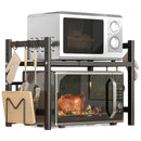 Expandable Microwave Shelf, Microwave Oven Rack Stand Holder Kitchen Corner Shelf Desktop Printer Shelf Rack, Bakers Rack