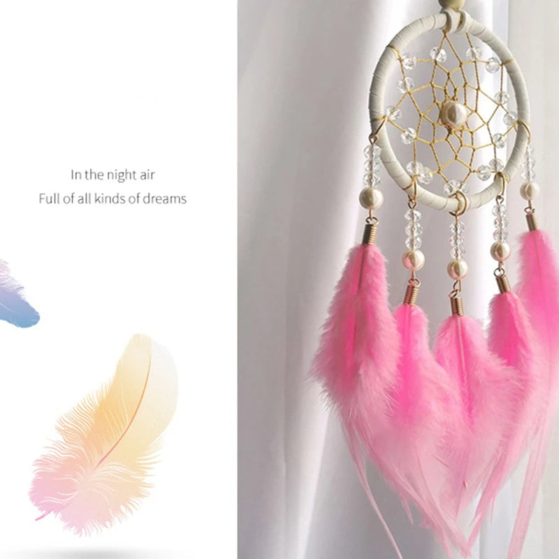 Dream Catcher Car Pendants Hanging Ornaments Feather Car Mirror Pendant Car Accessories for Girls Home Auto Interior Decor Gift