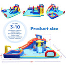10 in 1 Inflatable Bounce House Water Park for Kids Toys Slide Waterslide with Splash Pool & Basketball & Climbing Wall & Blower