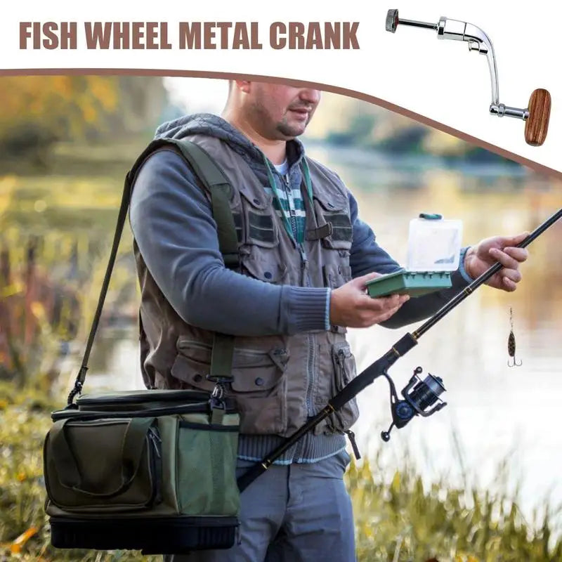 Fishing Spinning Reel Handle Foldable Metal Spinning Reel Handle Good Alternative For Fishing Available To Relieve Hand Fatigue