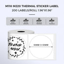 50x30mm Thermal Labels Phomemo M110 - Durable Waterproof Stickers Compatible Address Shipping Retail Shelf Tags Fade-Resistant