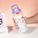 350ml Cartoon Insulated Cup Animal Pattern Stainless Steel Thermos Cup Christmas Vacuum Flasks Water Bottle Xmas Gift Cup
