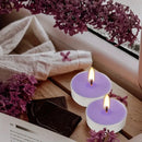 Air Fusion 100 Count Tea Lights Candles Purple Lavender & Vanilla Scented 2.5 Hours Smoke-free Drip-free And Long-lasting