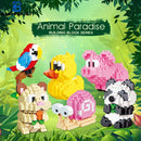 Parrot Puzzle Assembly Building Blocks Toys Animal Series 3D Model Micro Mini Diamond Brick Children Toy Pig Panda Hamster Snail