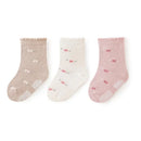 3Pair Newborn Baby Sock Children Boy Girl Kid Autumn Warm Breathable Non Slip Stocking Solid Fashion Socken Clothes Accessories