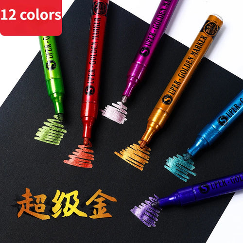 The Liquid Metal Set | 12-Color Waterproof Metallic Paint Markers
