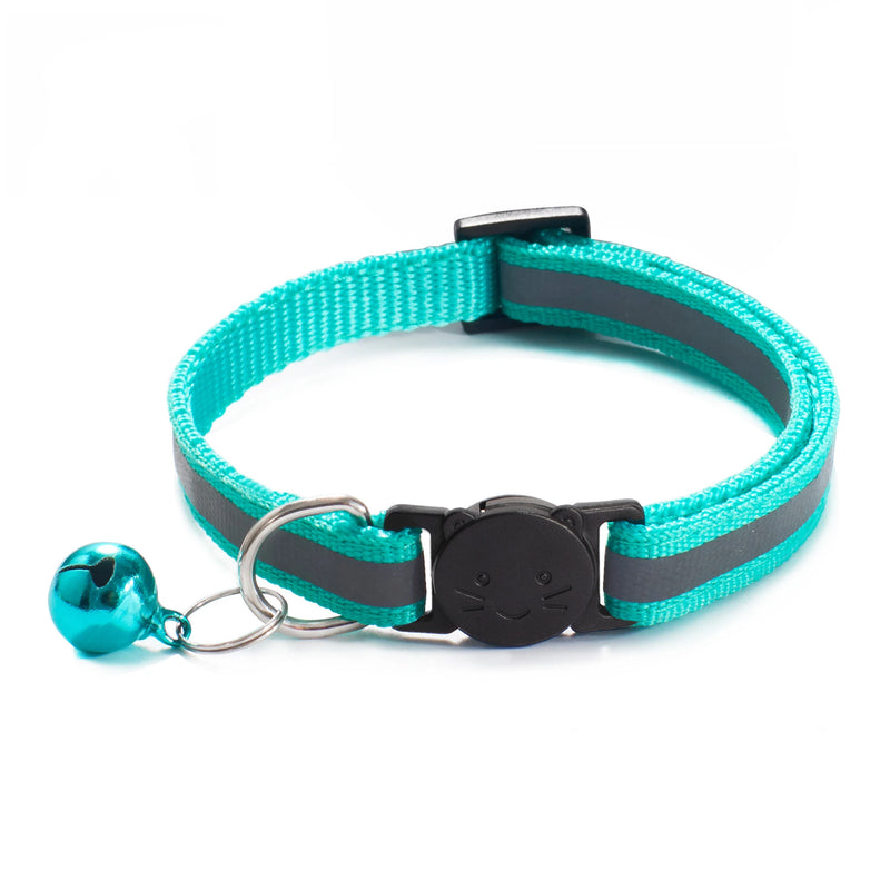 Reflective Nylon Dog Collar Night Safety Flashing Light Up Adjustable Dog Leash Pet Collar for Cats and Small Dogs Pet Supplies