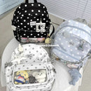 New Harajuku Sweet and Cute Ita Bag Dolls Bag for Girls Versatile Backpack Ins Style Large Capacity Polka Dot Backpack