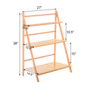 3 Tier Foldable Bamboo Plant Stand Planter Organizer Plants Display Shelf  for Indoor Outdoor