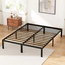 JHK Basic Twin Full Queen King Size Bed Frame Metal Platform Bedroom Frames with Storage Space Sturdy Steel Slat Support 350LBS
