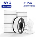 JAYO 3D Printer Filament PLA Series 1.75MM 5Rolls/10Rolls High Strength 100% No Bubble Neatly Wound for FDM DIY Gift Material