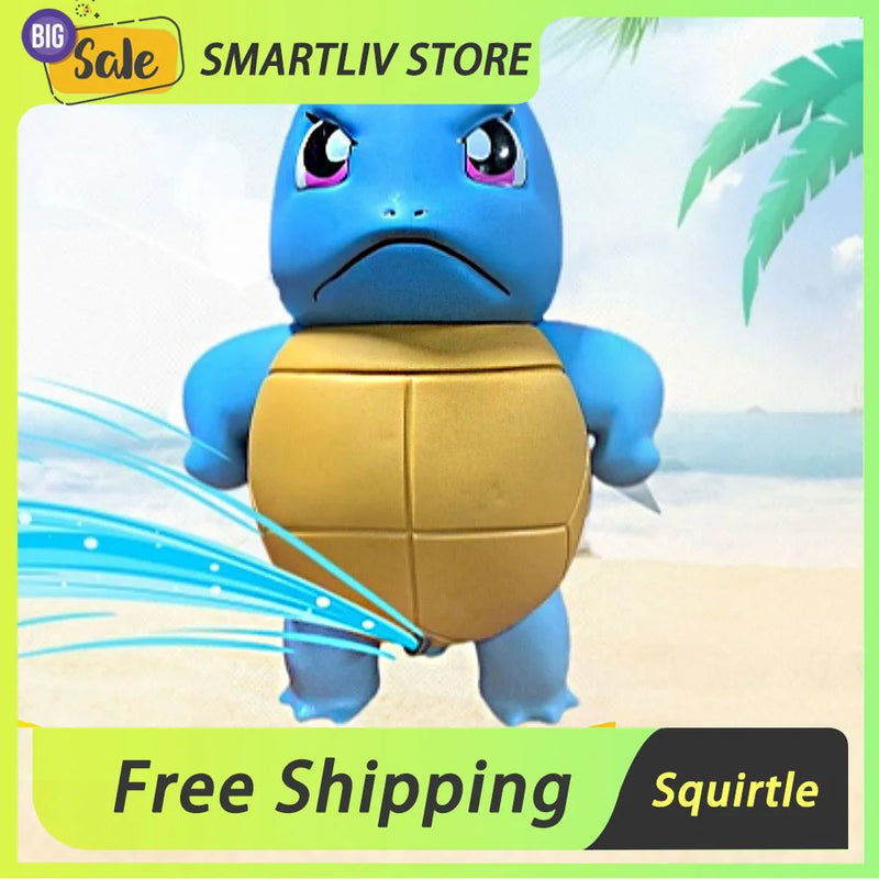 Pokemon Squirtle Anime Figure Car Ornament Figurine Water Spraying Squirtle Cute Pendant of Car Toys for Kids Christmas Gift