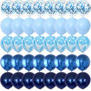 40PCS Silver Night Blue White Balloons Gender Reveal Wedding Valentine's Day Baby Shower Birthday Globos Party Decorations