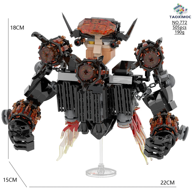 Skibidi Toilet Titan TV Man Speakerman Horror Game Bosses Camara Building Block Cartoon Doll Model Kids Birthday Halloween Gift