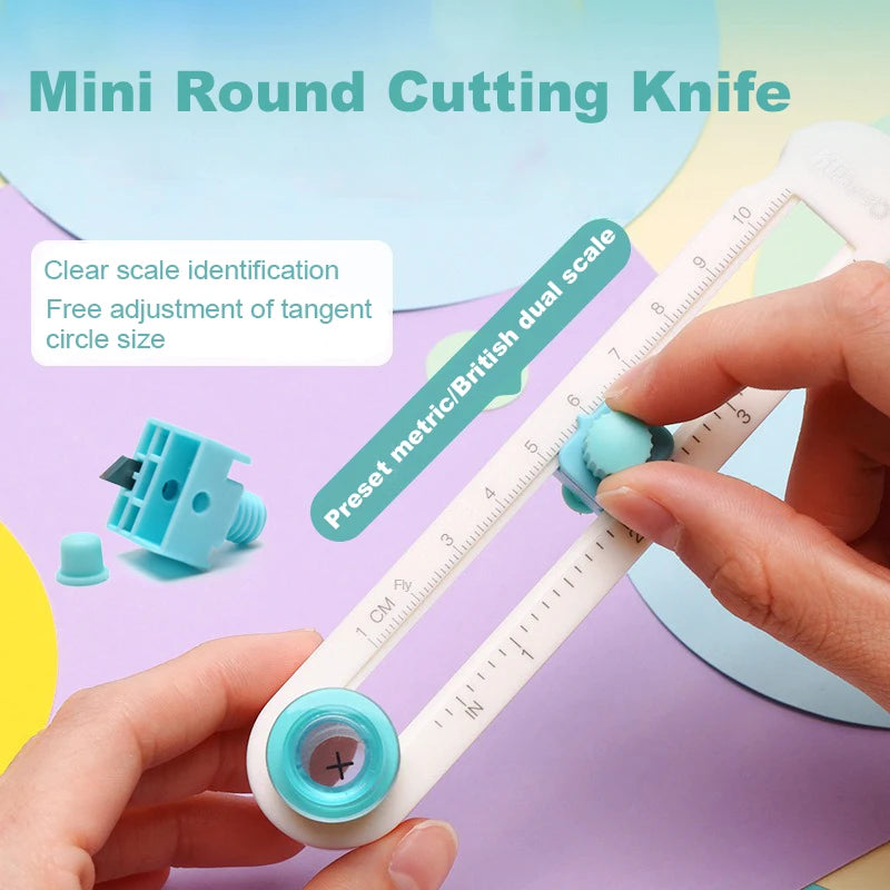 360 Adjustable Paper Circle Cutter Round Cutting Knife DIY Compass Cutter Tools For Paper Card Crafts Office School Stationery