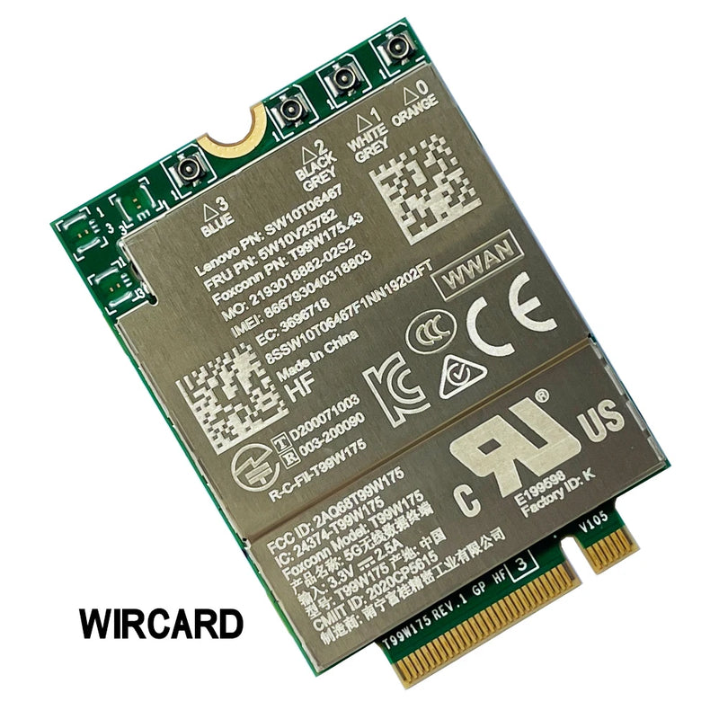 WIRCARD T99W175 T99W175.43 5G NR M.2 5G Card FRU 5W10V25782 X55 5G Modem For Yoga 5G-14Q8CX05 Laptop IdeaPad 5G-14Q8X05  Laptop