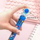10 Stücke/Charge Cartoon Astronaut 10-Farben Kugelschreiber Kawaii Student 10 Farben Kugelschreiber zum Schreiben Büro Schulbedarf