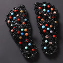 Non-Slip Foot Massage Slippers Feet Care Bath Quick-drying Footwear Reflex Stress Hollow Out Acupressure Massage Slippers Man