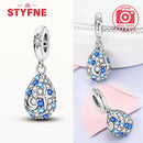 925 Silver Blue Star Easter Egg Charms Colorful Beads Fit Original Bracelets for Women Jewelry Party DIY Fine Gifts Accessories