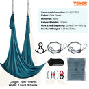SucceBuy 8.7/11 Yards Aerial Yoga Hammock &Swing Yoga Starter Kit Aerial Silk Fabric Yoga Strap Accessory for All Levels Fitness